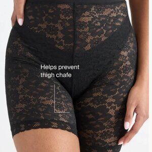Brand New Knix Black Lace Thigh Saver Shorts XL